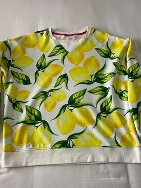 TEREZ LEMON CREWNECK SWEATSHIRT